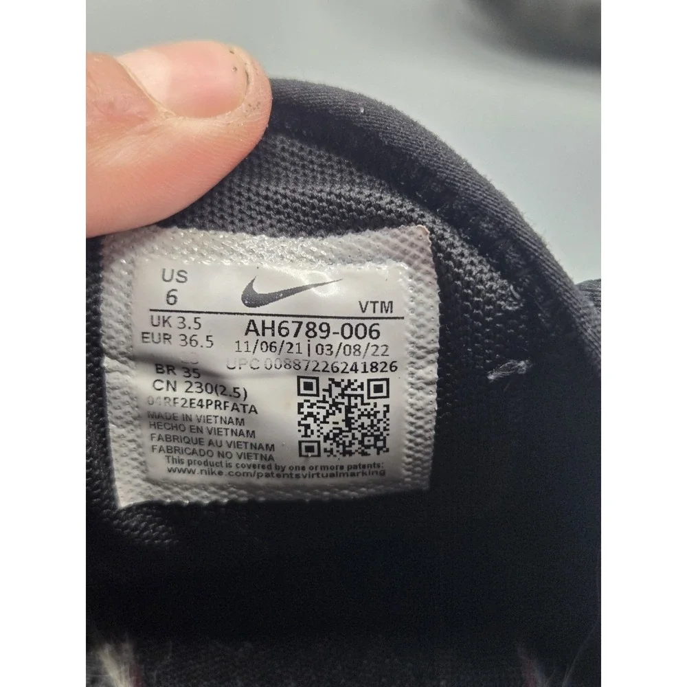 Nike Air Max 270 Black Sneakers Women's Size 6 Running Shoes AH6789-006 - Picture 5 of 10